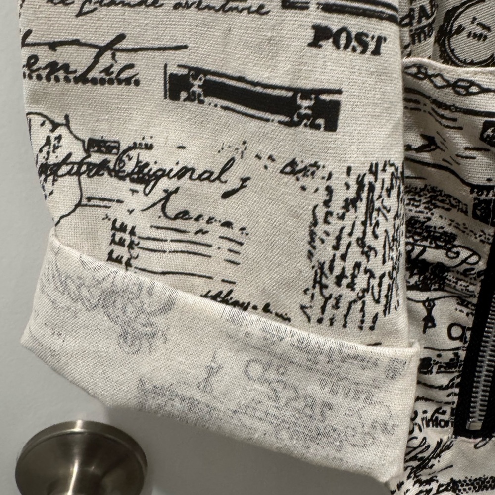 Dorman Beige Script Print Jacket - Picture 7 of 8